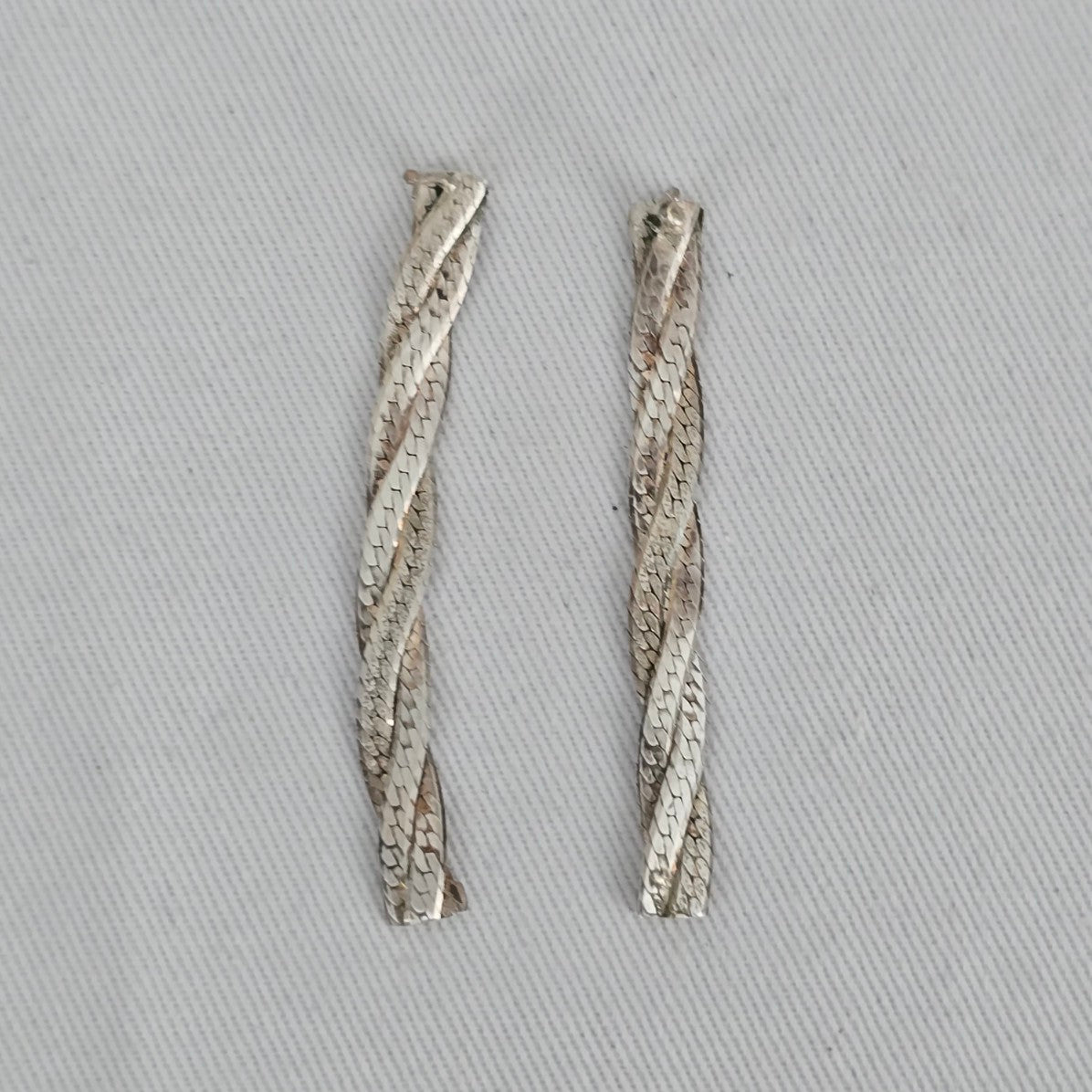 Twisted Multi Strand Drop Earrings Sterling Silver Textured Long Statement Earrings