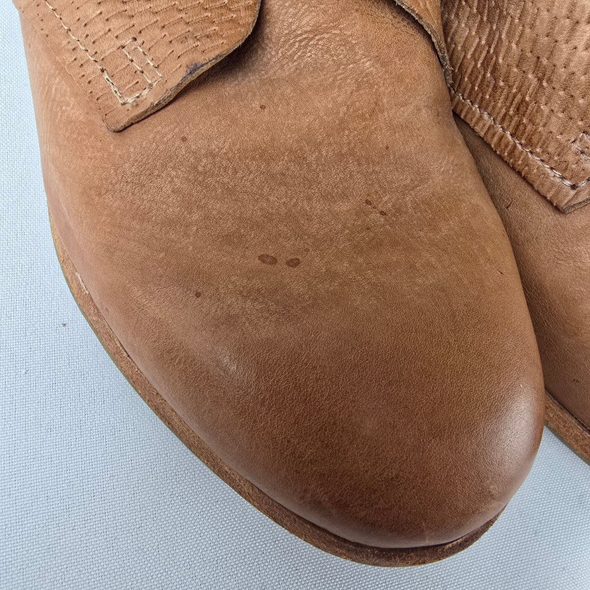 A.S.98 Airstep Leather Ankle Boots Brown Distressed Buckle Wrap Booties Size 6