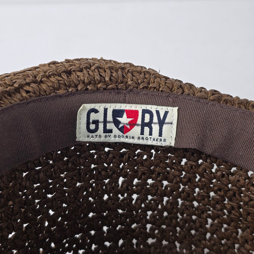 Glory Dobbs Woven Straw Bucket Hat Frayed Brim