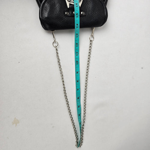 Scottish Leather Sporran Black Celtic Knot Kilt Purse Chain Strap