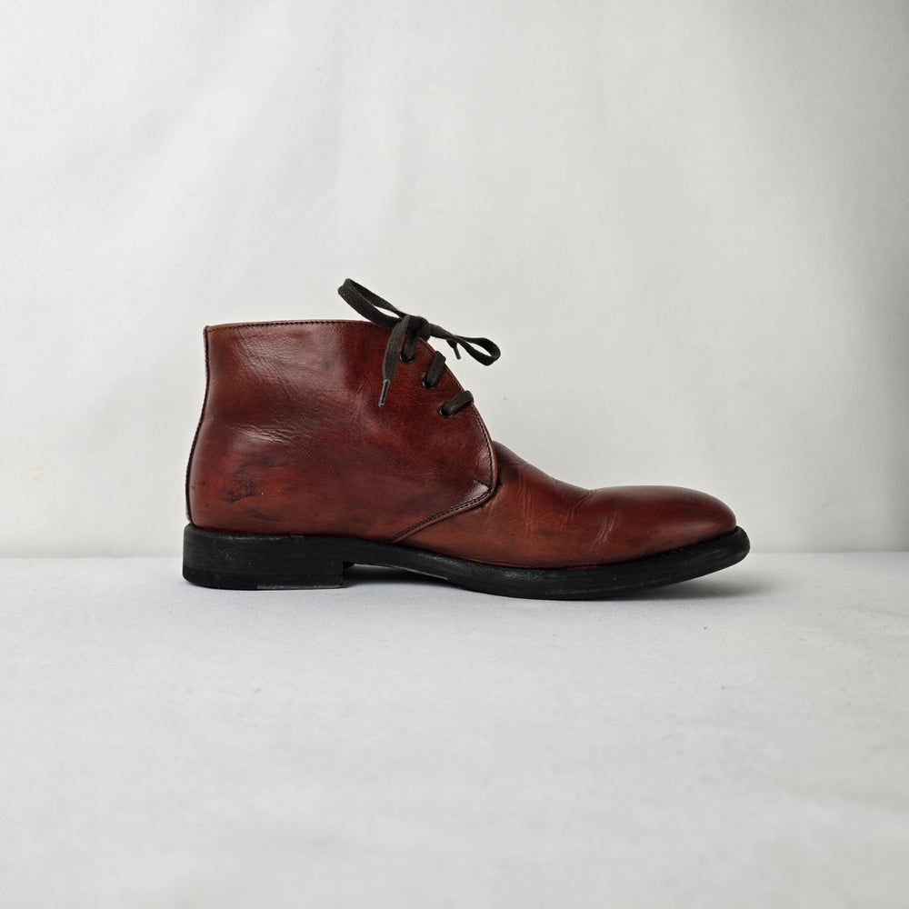 Gravitypope Brown Leather Chukka Boots Made in Italy Size 11 Lace Up Ankle Boots