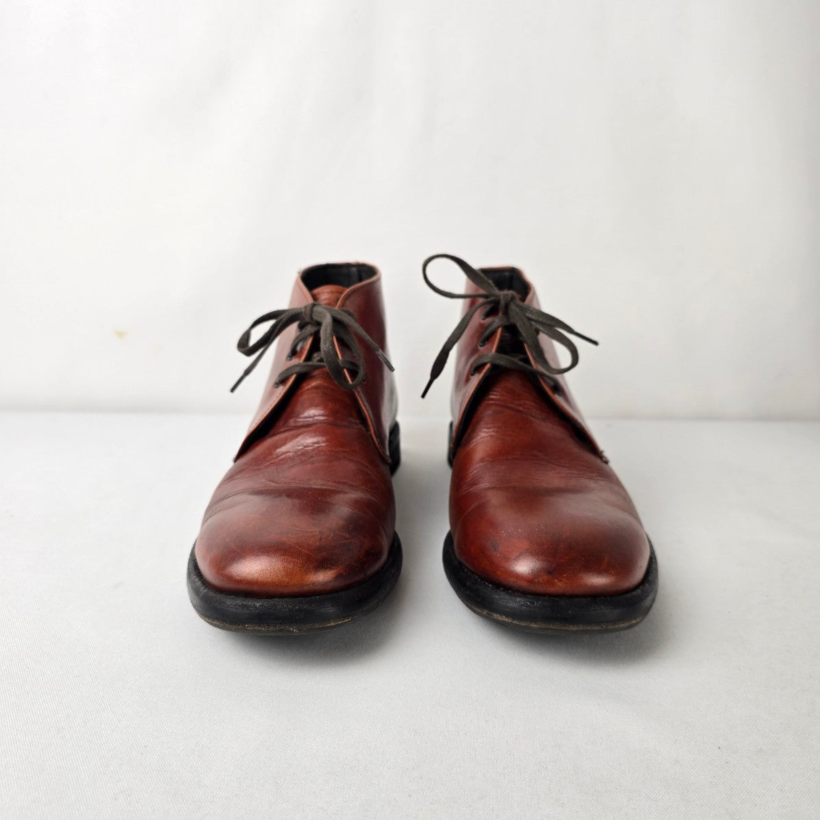 Gravitypope Brown Leather Chukka Boots Made in Italy Size 11 Lace Up Ankle Boots