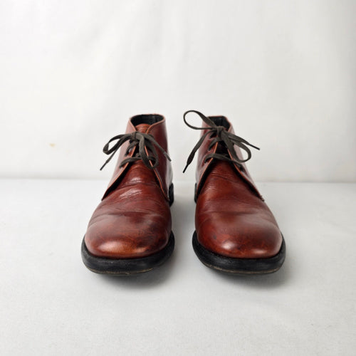 Gravitypope Brown Leather Chukka Boots Made in Italy Size 11 Lace Up Ankle Boots
