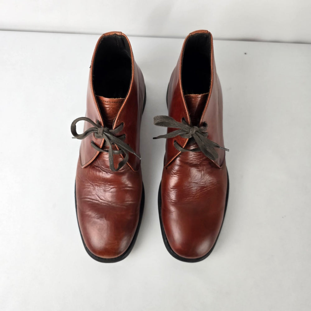 Gravitypope Brown Leather Chukka Boots Made in Italy Size 11 Lace Up Ankle Boots
