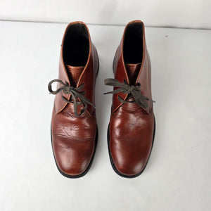 Gravitypope Brown Leather Chukka Boots Made in Italy Size 11 Lace Up Ankle Boots