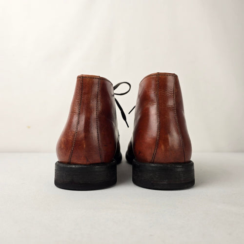 Gravitypope Brown Leather Chukka Boots Made in Italy Size 11 Lace Up Ankle Boots