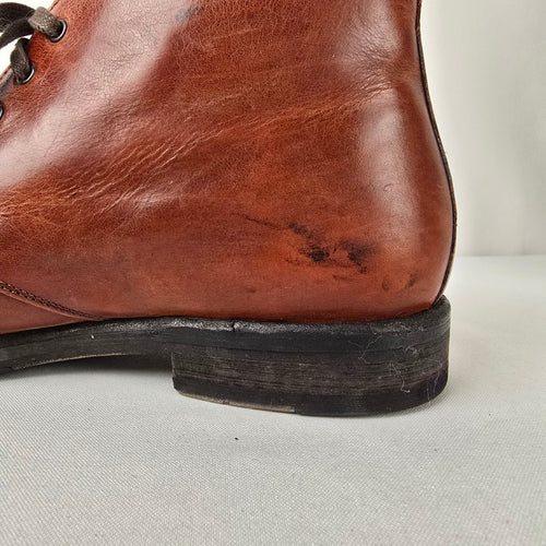 Gravitypope Brown Leather Chukka Boots Made in Italy Size 11 Lace Up Ankle Boots