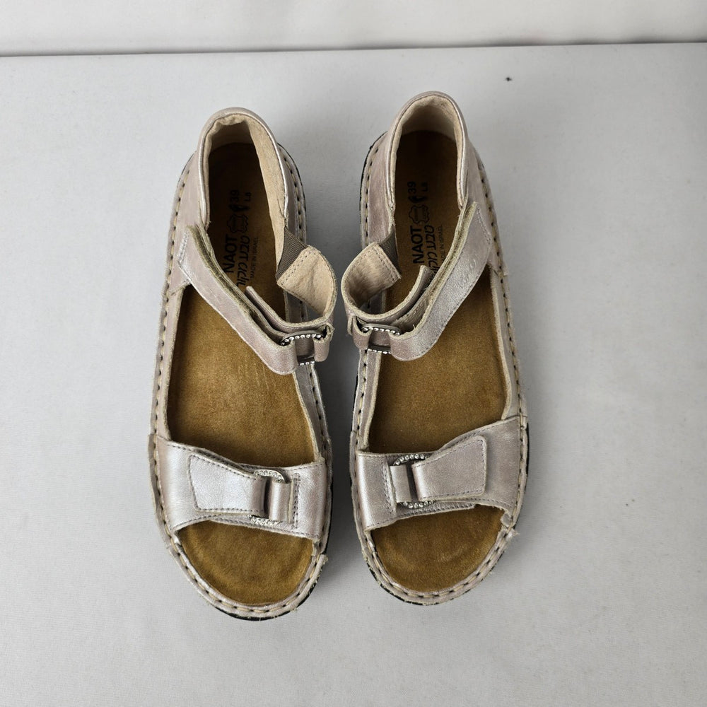 Naot Leather Comfort Sandals Adjustable Straps Orthopedic Footbed Size 8