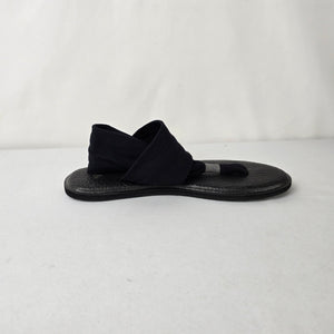 Sanuk Yoga Sling Sandals Black Comfort Flip Flop Size 9