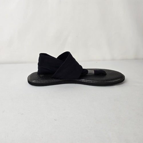 Sanuk Yoga Sling Sandals Black Comfort Flip Flop Size 9