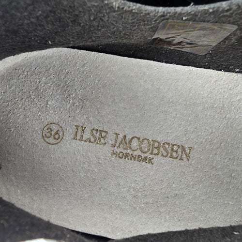 Ilse Jacobsen Tulip Slip-On Shoes Black Woven Platform Sneakers Size 6