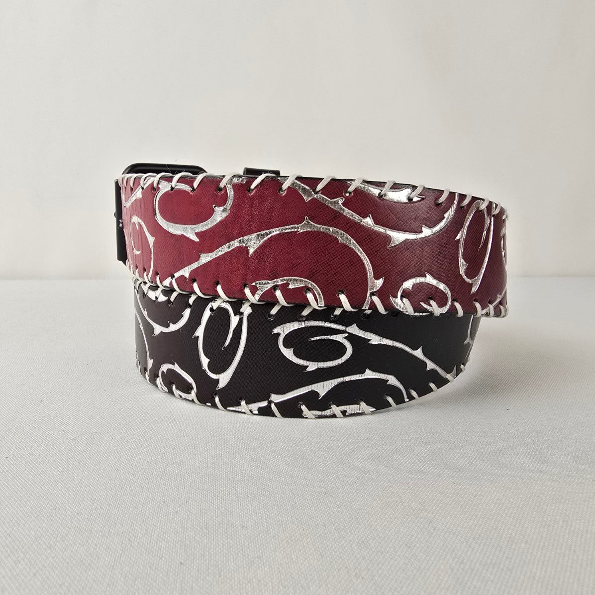 Tim Burton Disney Inspired Skull Belt Red Black White Goth Emo Punk Size M