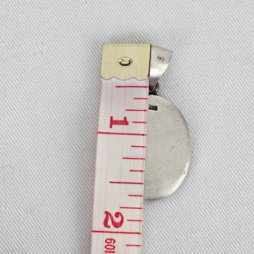 Sterling Silver 925 Inlay Pendant Mother of Pearl Mosaic Oval