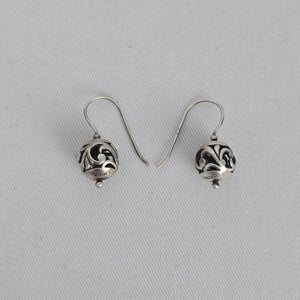 Silpada 925 Sterling Silver Filigree Ball Dangle Earrings