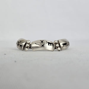 Vintage Taxco Mexico 925 Sterling Silver Panel Bracelet TM-143 Southwestern Artisan