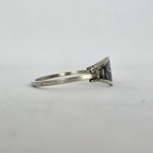 925 Sterling Abalone Inlay Hinged Bangle Bracelet
