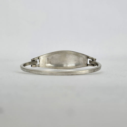 925 Sterling Abalone Inlay Hinged Bangle Bracelet