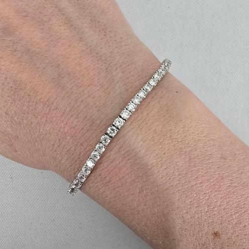 Sterling Silver CZ Tennis Bracelet 925 Cubic Zirconia Classic