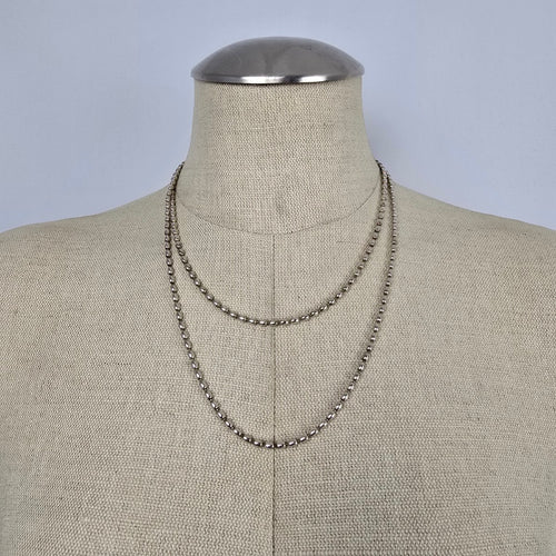 Pandora 925 Sterling Silver Rice Bead Chain Necklace
