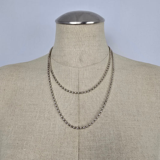 Pandora 925 Sterling Silver Rice Bead Chain Necklace