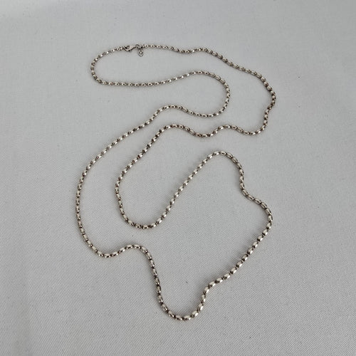 Pandora 925 Sterling Silver Rice Bead Chain Necklace