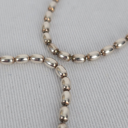 Pandora 925 Sterling Silver Rice Bead Chain Necklace