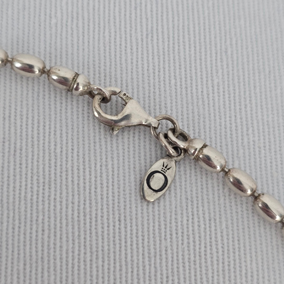 Pandora 925 Sterling Silver Rice Bead Chain Necklace