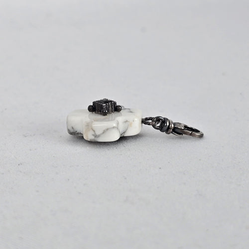 Silpada 925 Sterling Silver Cross Charm Pendant White Stone Black Accent