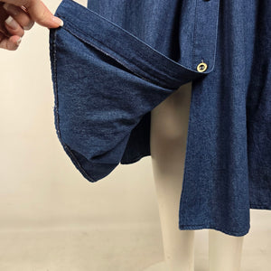 Vintage Sterling Stall Sport Denim Midi Skirt Size 8 High Waist Cottagecore