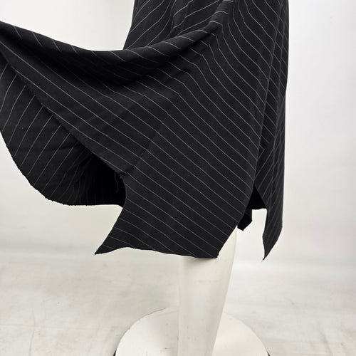 Y2K Urban Behavior Pinstripe Asymmetrical Midi Skirt Size M Goth Officecore