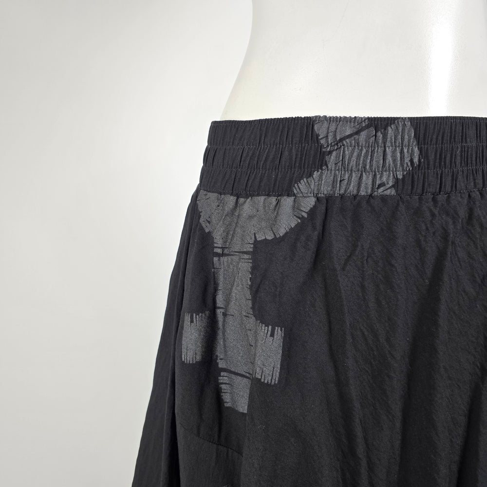 My Soul Avant Garde Black Balloon Skirt Size L Oversized Draped Lagenlook
