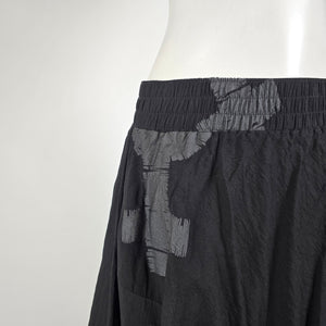 My Soul Avant Garde Black Balloon Skirt Size L Oversized Draped Lagenlook