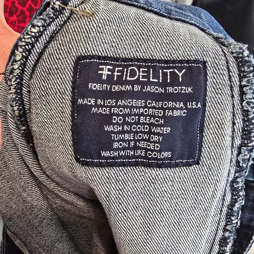 Fidelity Denim Button Front Mini Skirt Size L Pleated Jean Skirt Y2K