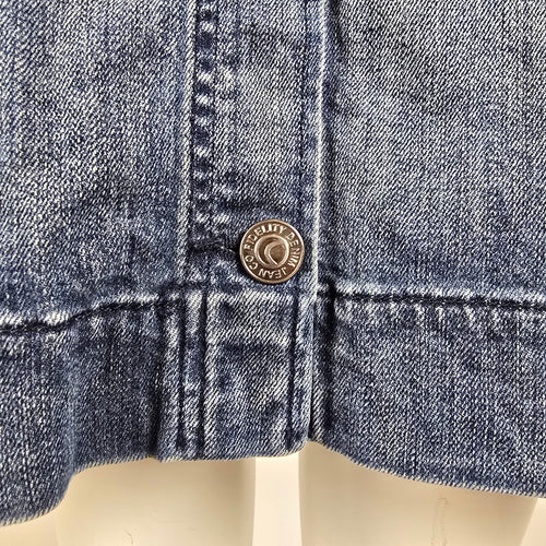 Fidelity Denim Button Front Mini Skirt Size L Pleated Jean Skirt Y2K