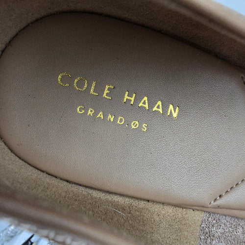 Cole Haan Grand.OS Nude Leather Peep Toe Wedge Heels Size 12 Comfort Pumps
