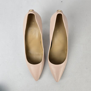 Michael Kors Nude Leather Pointed Toe Pumps Classic Stiletto Heel Size 8.5