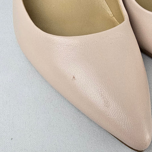 Michael Kors Nude Leather Pointed Toe Pumps Classic Stiletto Heel Size 8.5
