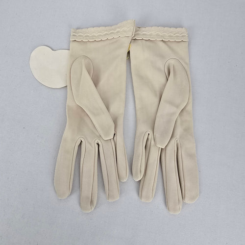 Vintage Deadstock Lotus Austin Cream Dress Gloves One Size Retro Mod