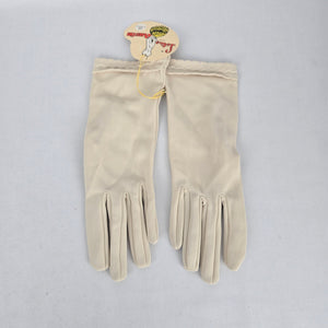 Vintage Deadstock Lotus Austin Cream Dress Gloves One Size Retro Mod