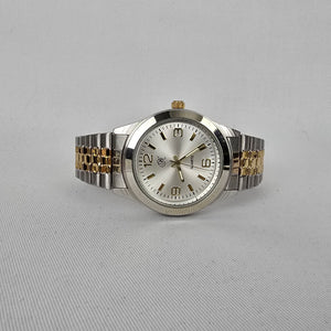 Vintage Two Tone Stainless Steel Quartz Watch Japan Movement