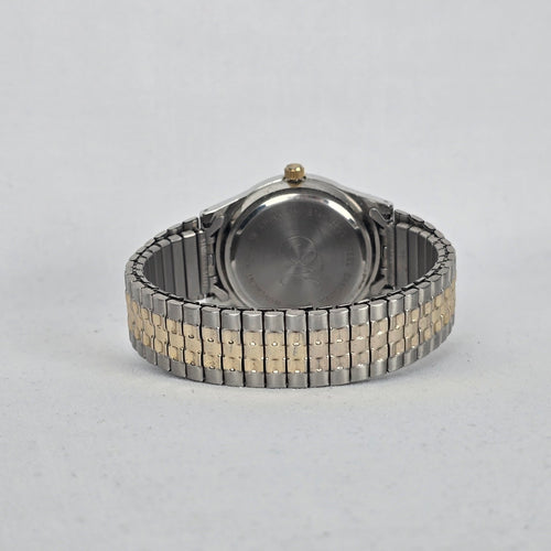Vintage Two Tone Stainless Steel Quartz Watch Japan Movement