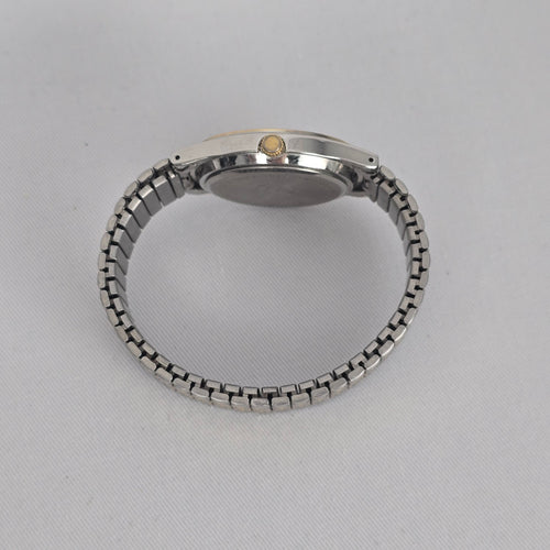 Vintage Two Tone Stainless Steel Quartz Watch Japan Movement