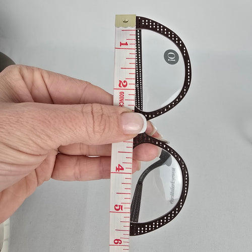 Ethical Italian Eyewear Brown Cutout Cat Eye Glasses Frames Italy