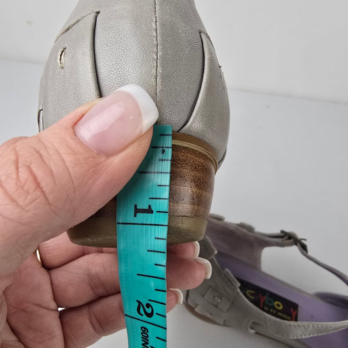 Everybody BZ Moda Gray Woven Leather T-Strap Mary Jane Flats Shoes Size 8