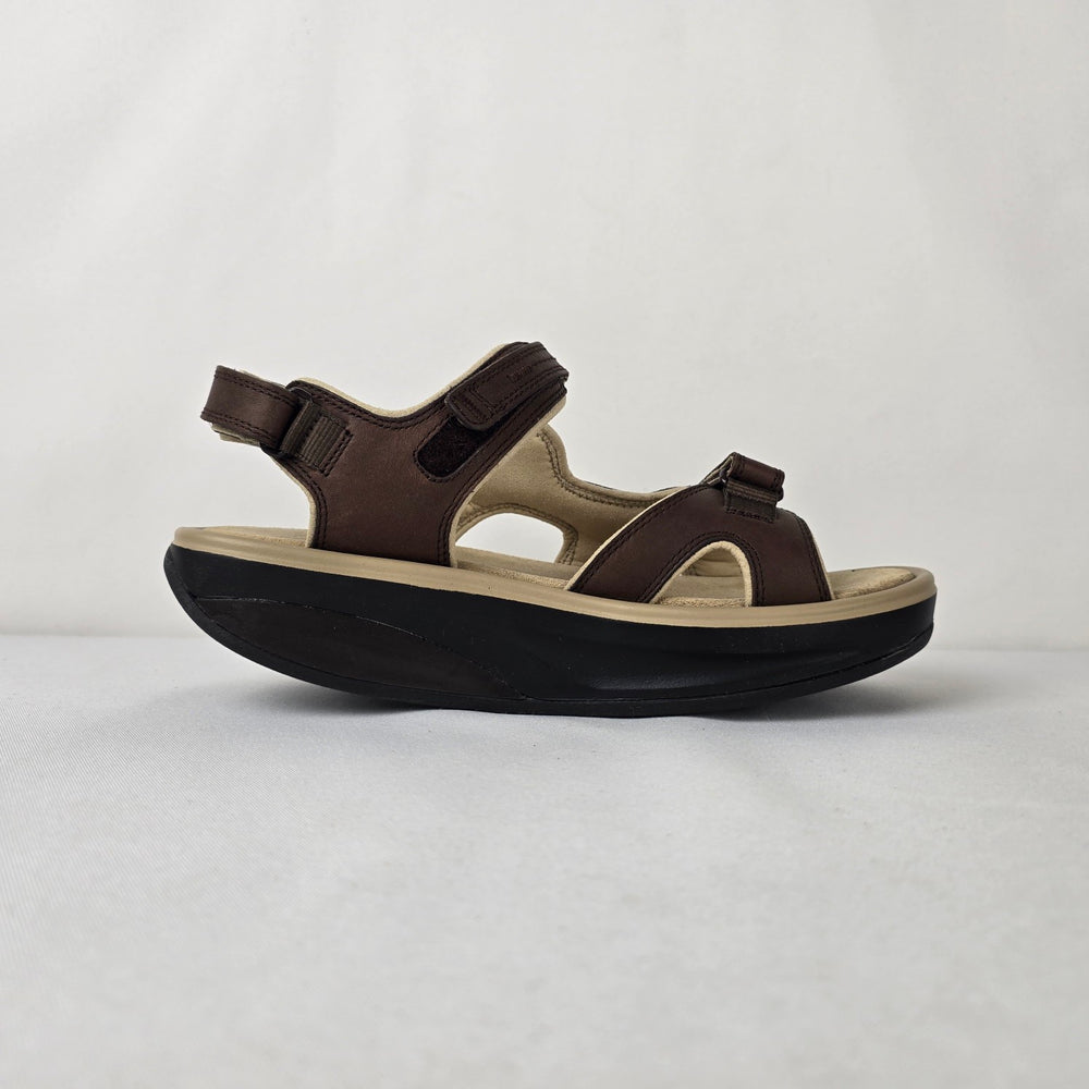 MBT Brown Leather Rocker Sole Comfort Walking Sandals Size 9.5