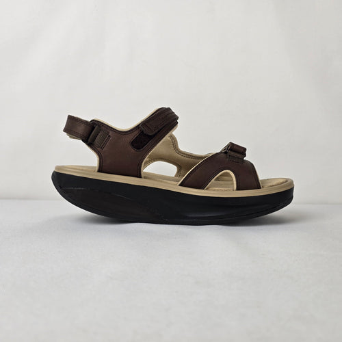 MBT Brown Leather Rocker Sole Comfort Walking Sandals Size 9.5