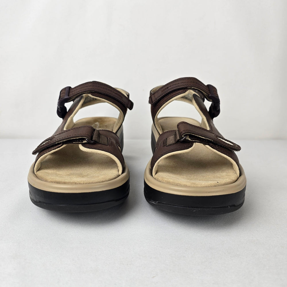 MBT Brown Leather Rocker Sole Comfort Walking Sandals Size 9.5