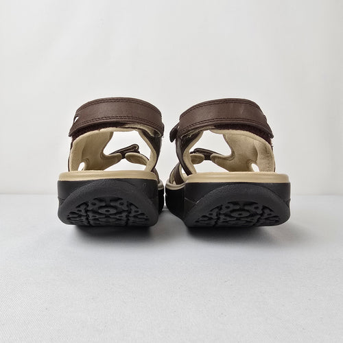 MBT Brown Leather Rocker Sole Comfort Walking Sandals Size 9.5