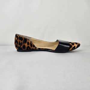 Chinese Laundry Leopard Print Patent Pointed Toe D’Orsay Flats Size 7