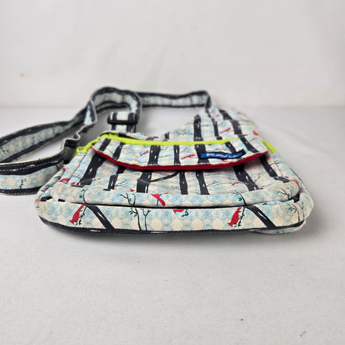 KAVU Rope Sling Bag Woodland Bird Print Crossbody Backpack